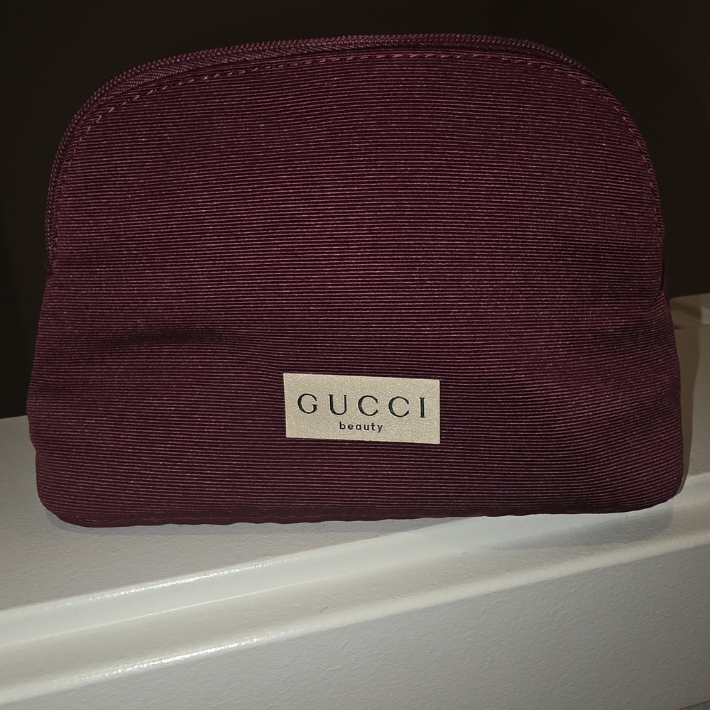 Gucci Burgundy Cosmetic Bag